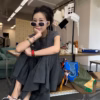 荷葉邊休閒褲女春夏新款垂墜感寬鬆闊腿褲