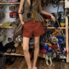 薄款高腰直筒褲美式顯瘦工裝褲