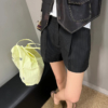 條紋西裝短褲女夏季新款氣質低腰寬鬆闊腿休閒褲