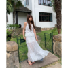 甜美清新軟妹鏤空鉤花無袖蕾絲衫