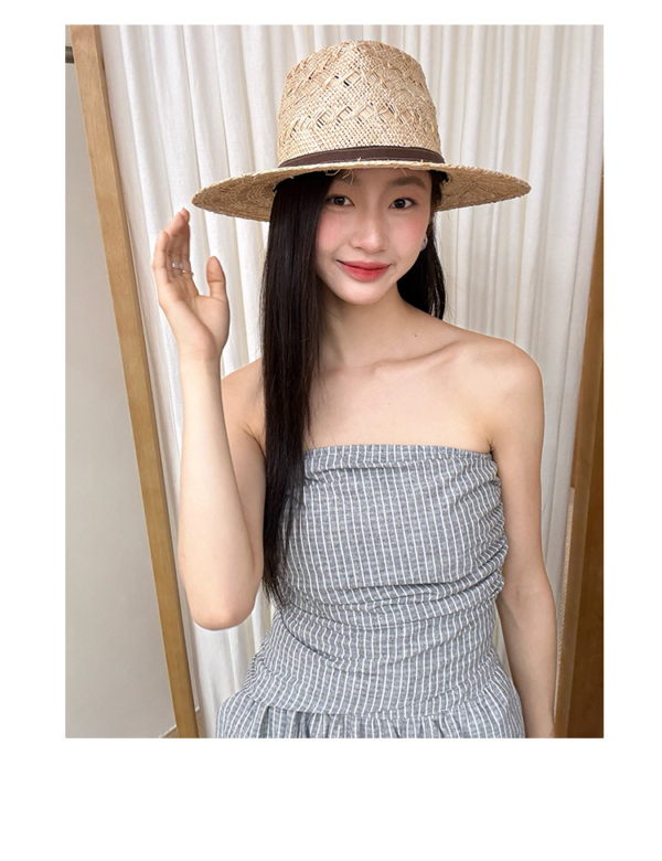 時尚套裝女無袖抹胸背心裙子兩 件套
