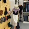 天絲朦朧感蕾絲拼接氣質顯瘦直筒裙