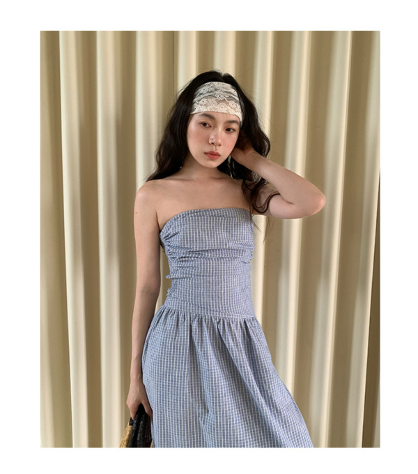 時尚套裝女無袖抹胸背心裙子兩 件套