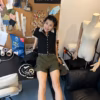 薄款高腰直筒褲美式顯瘦工裝褲