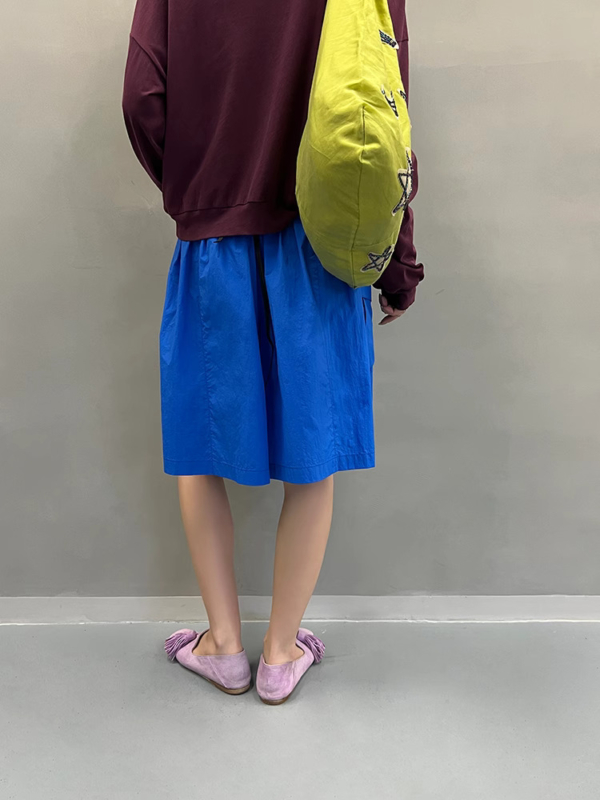 休閒工裝薄款寬鬆闊腿五分褲