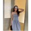 時尚套裝女無袖抹胸背心裙子兩 件套