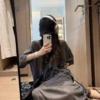 亞麻棉T半身裙套裝