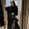 亞麻蕾絲八分褲套裝