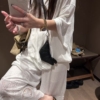 亞麻蕾絲八分褲套裝