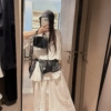 亞麻蕾絲八分褲套裝