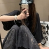 亞麻蕾絲八分褲套裝