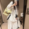 亞麻蕾絲八分褲套裝