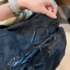 全棉綁帶刺繡無袖背心