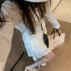 萊賽爾露背長袖短裙套裝