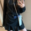 萊賽爾露背長袖短裙套裝
