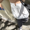 法式平口小u字A字吊帶背心