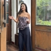 兩穿抹胸半身裙印花透氣棉紗上衣