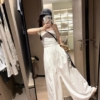 亞麻棉抹胸連身褲