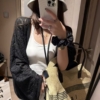 蕾絲拼接防曬罩衫