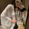 蕾絲拼接防曬罩衫
