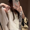 無袖波點花邊吊帶上衣