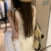 無袖波點花邊吊帶上衣