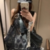 100%棉長版鏤空背心裙