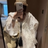 防曬繡花連帽勾花開衫