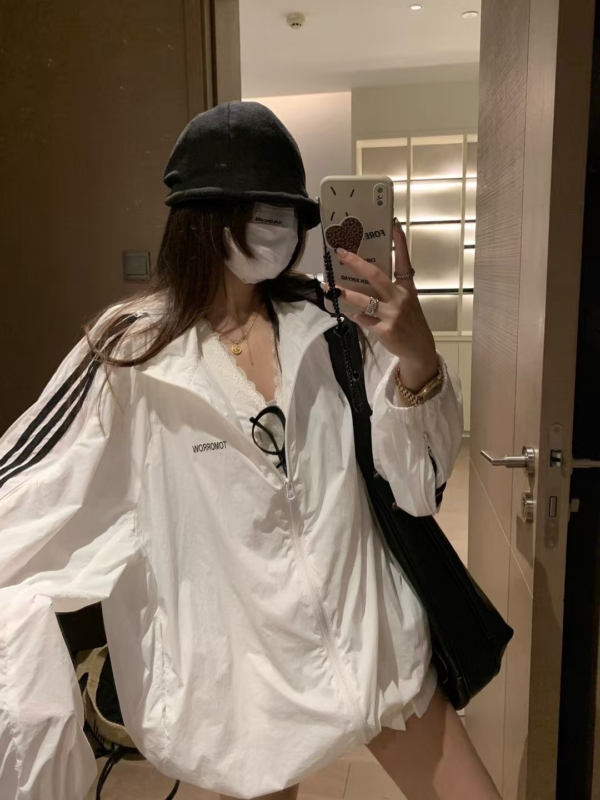 三槓衝鋒衣防曬雙拉鏈冰感薄外套