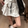 中高腰拉鍊工裝短裙