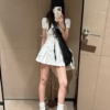 中高腰拉鍊工裝短裙