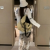 純棉鬆緊腰鬆馳豹紋長褲