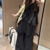 無袖波點花邊吊帶上衣
