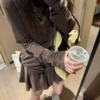 萊賽爾露背長袖短裙套裝