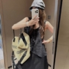 無袖波點花邊吊帶上衣